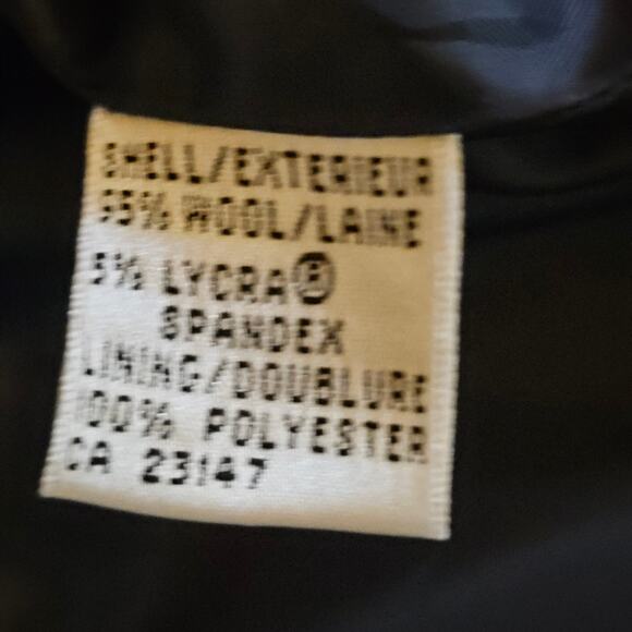 Talbots Navy Blue Gold Tone Embroidery Wool Blazer Jacket Preppy Women's 4 3611 - Picture 5 of 8